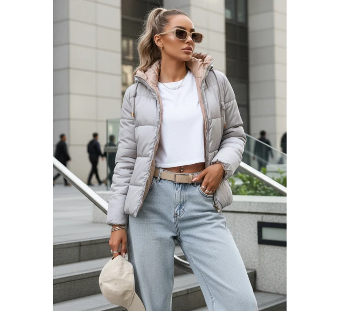 Dámská přechodná bunda oboustranně prošívaná VICTORIA SNUG šedá TY3696