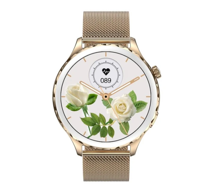 Dámské chytré hodinky Rubicon RNCF02-2 Gold + Strap Pink Dámské chytré hodinky Rubicon RNCF02-2 Gold + Strap Pink