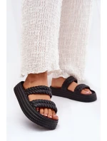 Pěnové Lehká Dámské Pantofle Na Platformě S.Barski ZK51-001 Černé