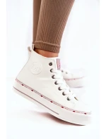 Dámské vysoké Zateplené tenisky Cross Jeans KK2R4044C Bílé Dámské vysoké Zateplené tenisky Cross Jeans KK2R4044C Bílé