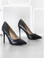 Klasické dámské černé lodičky na jehlovém podpatku Klasické dámské černé lodičky na jehlovém podpatku