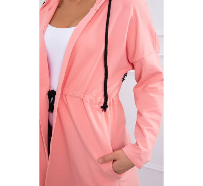 Sukně s delšími zády meruňková