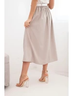 Dámská viskózová sukně s páskem a se záhyby fango