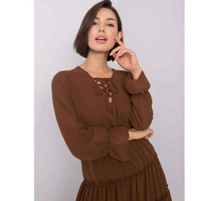 Šaty DHJ SK 12310.61P hnědá Šaty DHJ SK 12310.61P hnědá