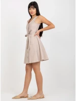 Dámské šaty LK SK béžová model 18116344 - FPrice Dámské šaty LK SK béžová model 18116344 - FPrice