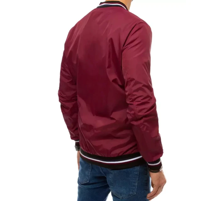 Vínová pánská přechodná bunda FashionStreet TX3681