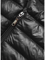 Černá prošívaná dámská bunda se stojáčkem (16M9108-392)