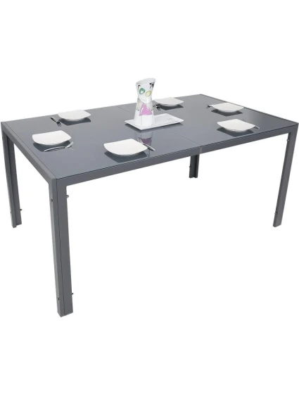 ZAHRADNÍ STŮL 150x90x73 cm tmavě šedý