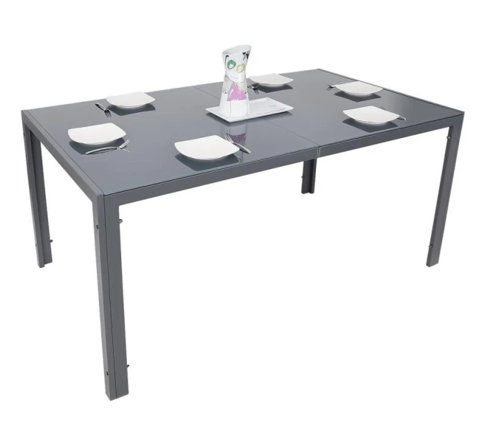 ZAHRADNÍ STŮL 150x90x73 cm tmavě šedý