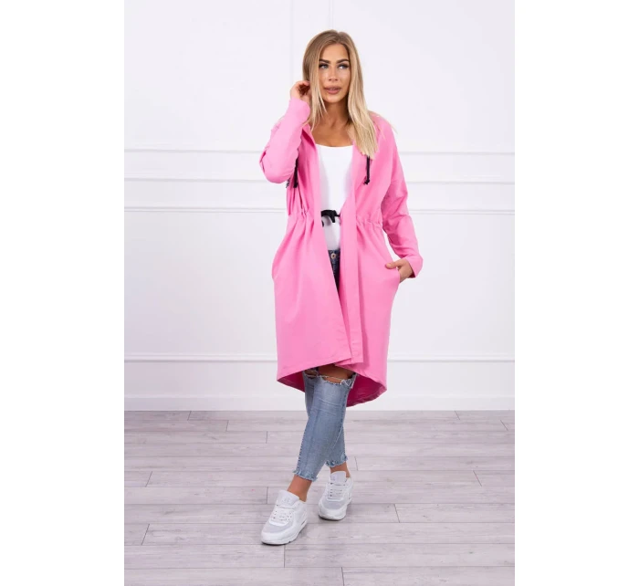 Delší zadní plášť světle růžový Delší zadní plášť světle růžový
