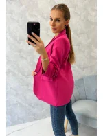 Bunda s klopou elegantní fuchsiová