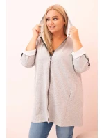 Dámská mikina s ozdobnými rukávy černá masełkowa