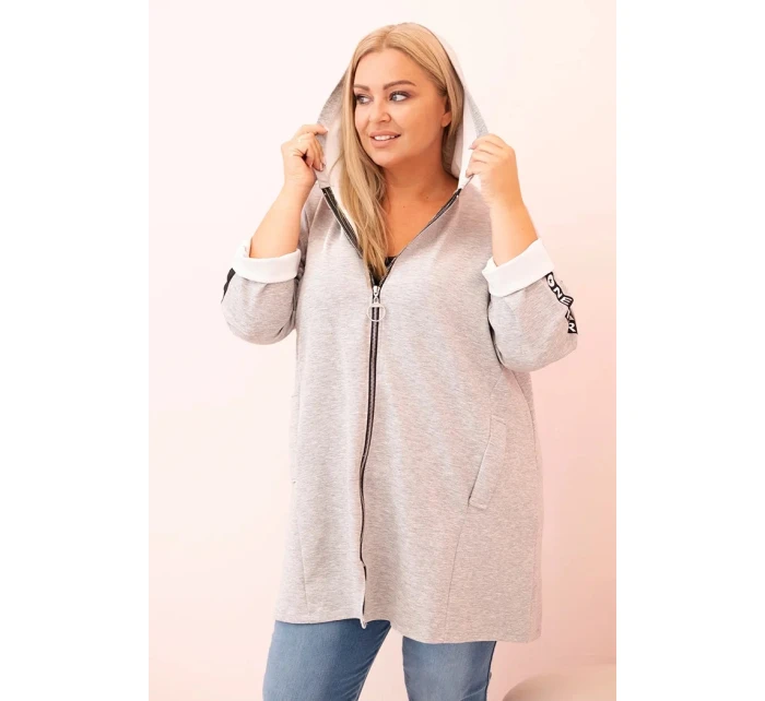 Dámská mikina s ozdobnými rukávy černá masełkowa