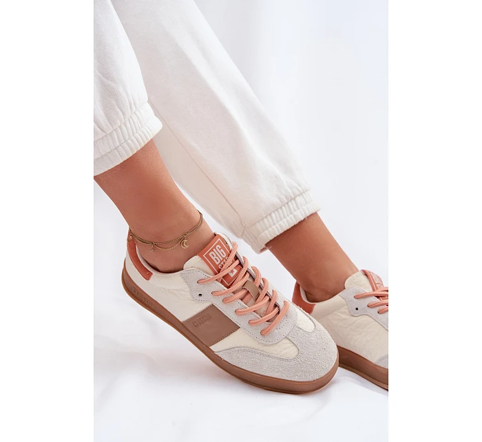 Kožené semišové dámské tenisky Big Star model 22042808 béžové - Big Star Shoes