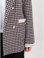 Marynarka LK MA model 21902715 czarno różowy - FPrice Marynarka LK MA model 21902715 czarno różowy - FPrice