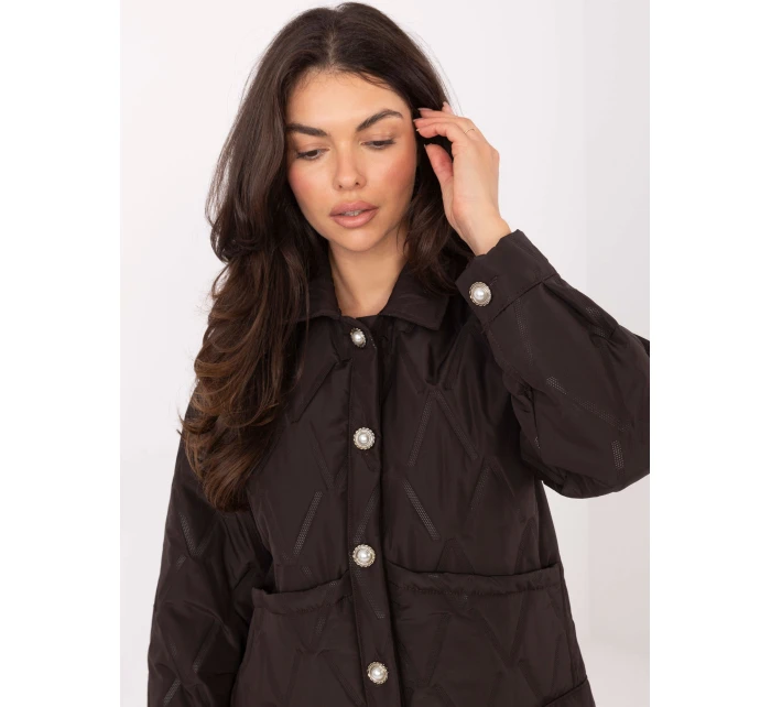 Dámská bunda IT KR bunda FL9626.77 Tmavě hnědá - FPrice Dámská bunda IT KR bunda FL9626.77 Tmavě hnědá - FPrice