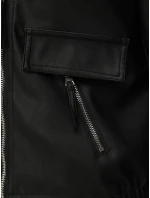 Dámská kožená krátká bunda ramon black FashionStreet TY5629