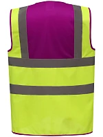 Yoko HVW 100 Hi-Vis bezpečnostní vesta 79.W100 raspberry/hi vis yellow Yoko HVW 100 Hi-Vis bezpečnostní vesta 79.W100 raspberry/hi vis yellow
