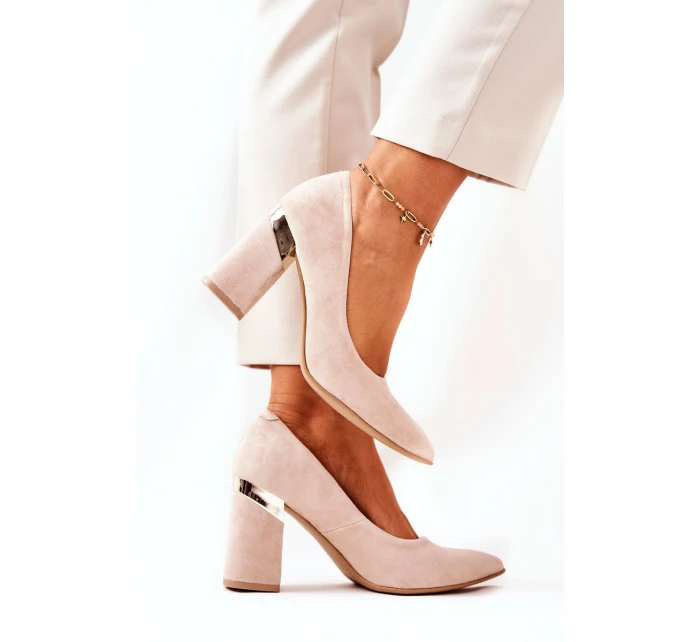 Semišové lodičky Lewski model 21571479 Béžové - Boto