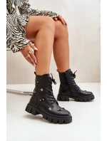 Dámské Boty Pracovní S Ozdobami Eko Kožené Černé model 21670378 - Boto