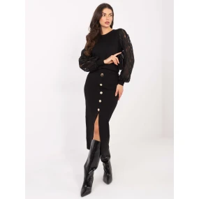 Spódnica PM SD model 21787898 czarny - FPrice Spódnica PM SD model 21787898 czarny - FPrice