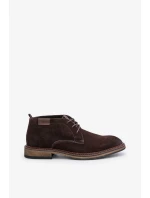 Semišové Pánské Šněrovací Kotníkové Boty Big Star OO174145 Tmavě hnědé Semišové Pánské Šněrovací Kotníkové Boty Big Star OO174145 Tmavě hnědé