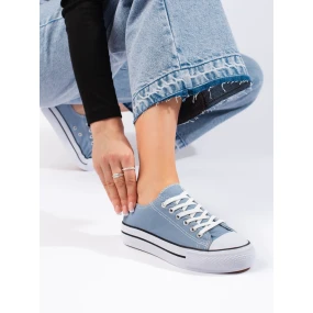 Trendy  tenisky modré dámské bez podpatku