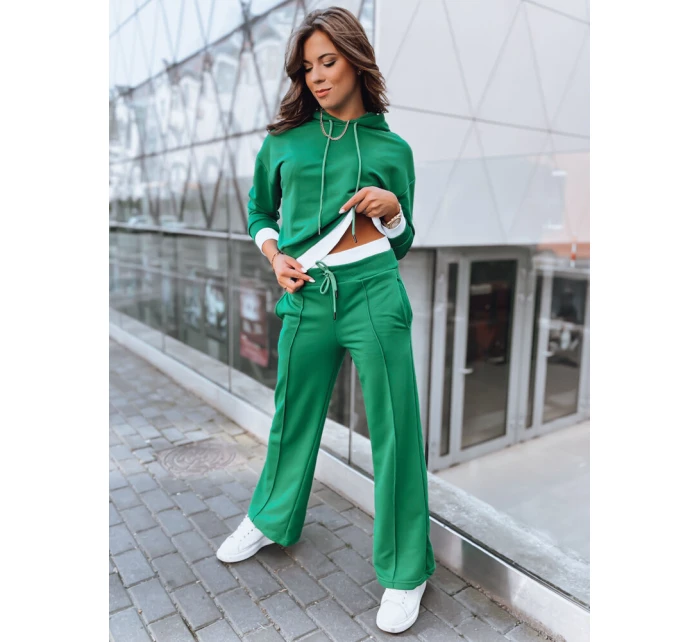 Dámská tepláková souprava SANELIS tmavě zelená FashionStreet AY0989