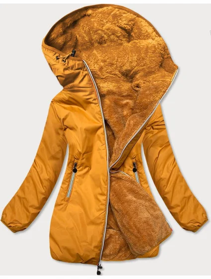 Oboustranná dámská bunda v hořčicové barvě model 20844716 - Z-DESIGN