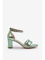 Sandály Na Podpatku S Pásky Černé Enitia Sandály Na Podpatku S Pásky Černé Enitia