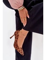 Dámské lodičky s leopardím vzorem Vinceza – hnědé Dámské lodičky s leopardím vzorem Vinceza – hnědé