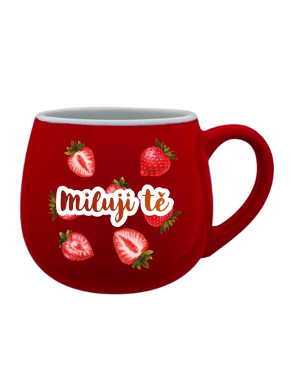 Personalizovaný keramický hrníček s ovocem a textem 