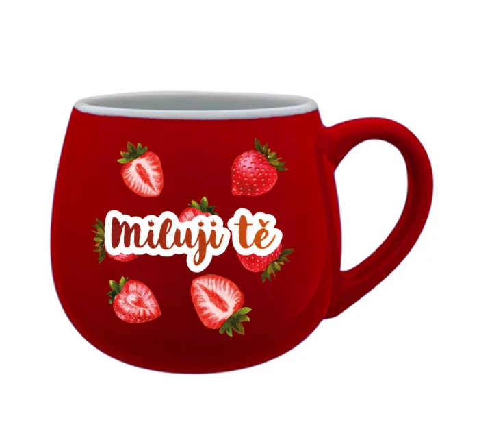 Personalizovaný keramický hrníček s ovocem a textem 