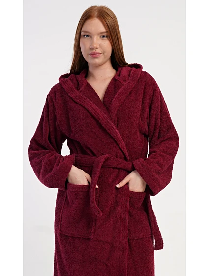 Dámský župan dlouhý s kapucí model 22405825 - Vienetta Dámský župan dlouhý s kapucí model 22405825 - Vienetta