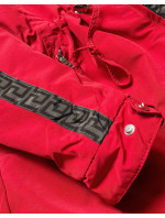 Červeno-hnědá oboustranná dámská bunda (W555)