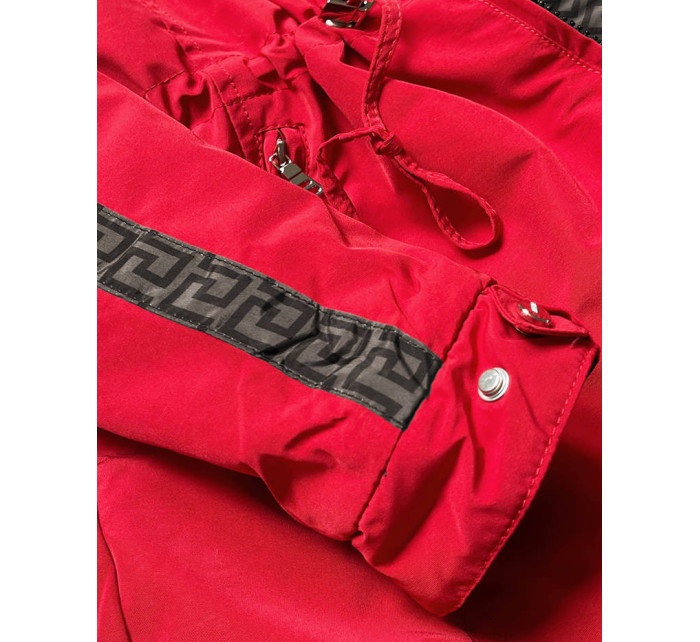 Červeno-hnědá oboustranná dámská bunda (W555)