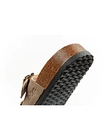 Lee Cooper dámské šněrovací boty slip-on žabky khaki pohodlné lehké dámské