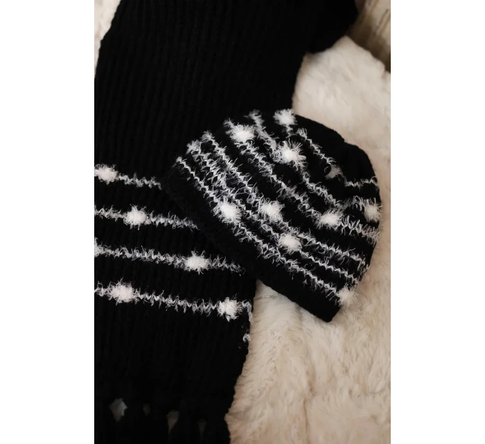 Dámská souprava se šátkem Anika K304 černá Dámská souprava se šátkem Anika K304 černá