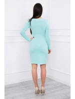 Přiléhavé šaty s výřezem pod poprsím mint