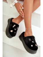 Dámské Kožené Pantofle Na Silné Podešvi S Černé model 21677965 - Boto Dámské Kožené Pantofle Na Silné Podešvi S Černé model 21677965 - Boto