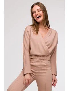 B292 Zavinovací mikina - mocca