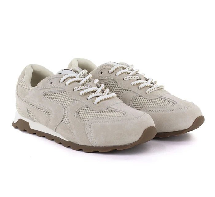 Dámské semišové kožené polobotky béžové model 22068880 - VINCEZA