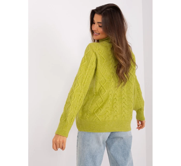 Sweter AT SW  oliwkowy model 20218519 - FPrice