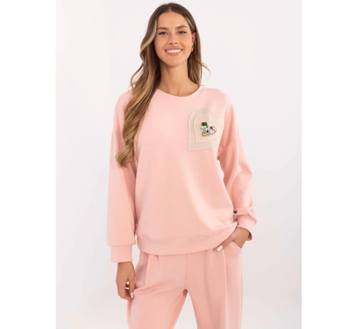 Bluza DHJ BL model 20857382 brzoskwiniowy - FPrice Bluza DHJ BL model 20857382 brzoskwiniowy - FPrice