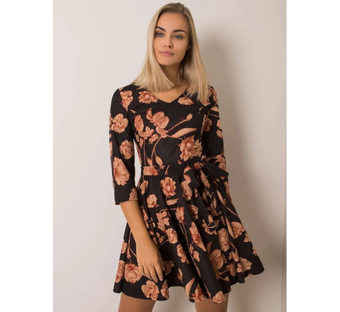 Šaty LK SK 508307 3.75P černá a béžová