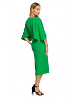 Plášťové šaty s rukávy zelené model 18004281 - Moe