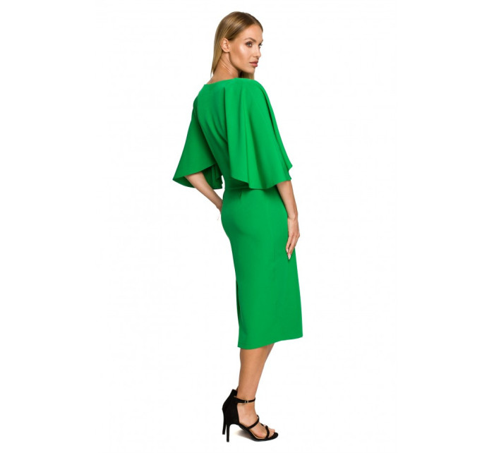 M700 Pouzdrové šaty s kimonovými rukávy - zelené