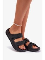 Dámské pěnové pantofle na suchý zip Big Star – černé Dámské pěnové pantofle na suchý zip Big Star – černé