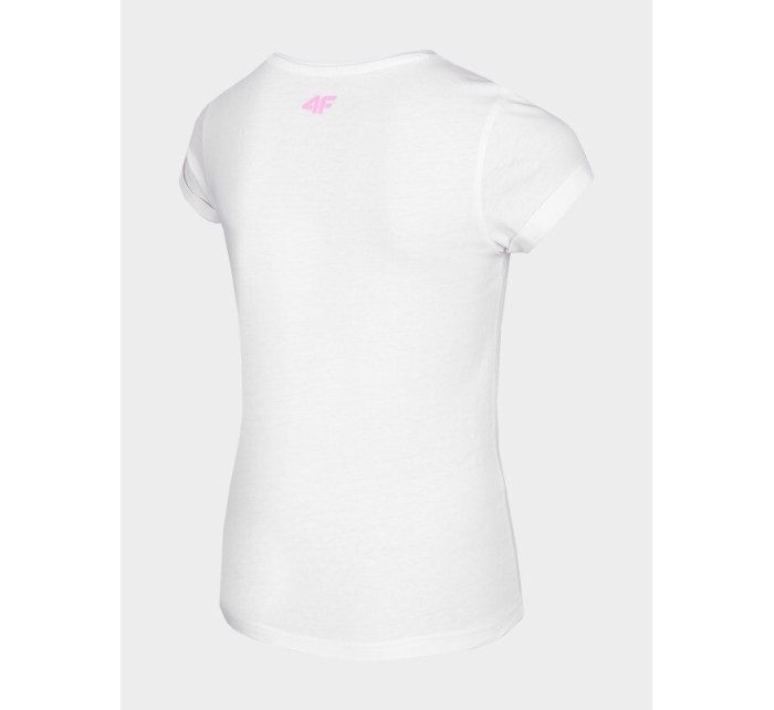 Dívčí tričko HJL22-JTSD008-10S bílé - 4F