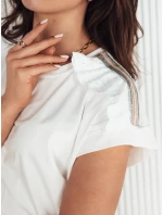 Dámské boho tričko ecru Dstreet model 21972872 - FashionStreet